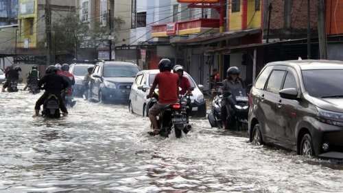 Banjir rob Dumai.(ilustrasi/int)